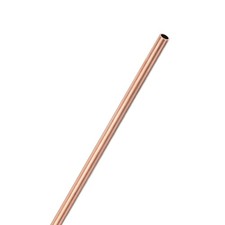 1-Pack Kupfer-Rundrohr, 6mm Au&szlig;endurchmesser 0,5mm Dicke 300mm L&auml;nge f&uuml;r Rohre