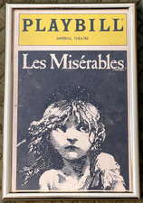 Musical de Broadway "Les Miserables" - Playbill de Teatro Imperial enmarcado - Julio 1999