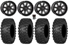 System 3 St-4 Black 14 Wheels 32 Warhawk Tires Honda Pioneer 1000 Talon