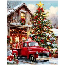 XTCIXAL Christmas Paint by Numbers Kit for Adults, Truck Paint by Number for ...