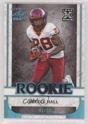 2022 Leaf Ultimate Draft Rookies Platinum Spectrum 41/50 Breece Hall #10 RC 02d2