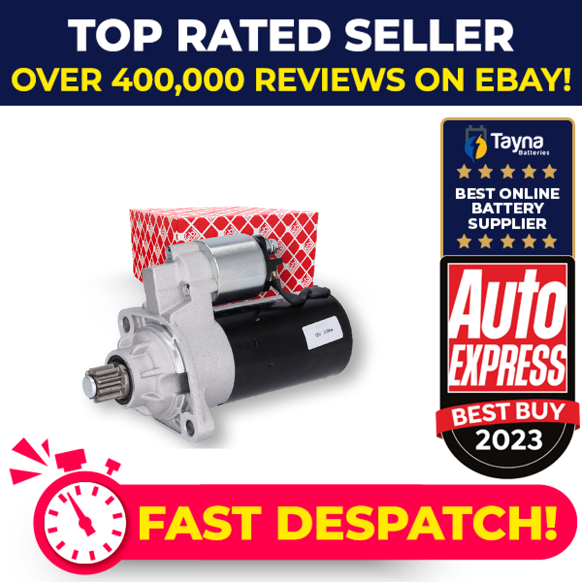 Starter Motor fits SKODA FABIA 6Y 1.9D 03 to 08 ASZ 02M911023A 02M911023F Febi