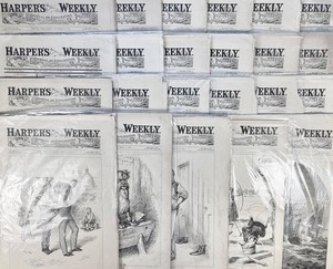 1881 Harper's Weekly Jul. 2-Dec. 17 Garfield Assassination & Yorktown Centennial