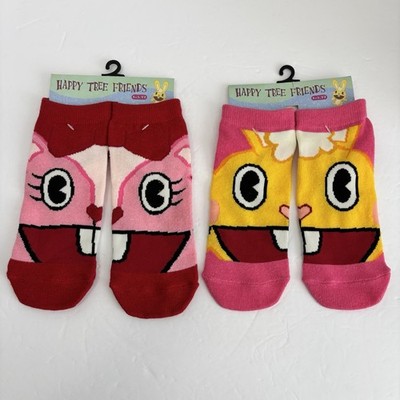 2 NEW Happy Tree Friends HTF 2011 Socks 22-24cm Cuddles Giggles Lot