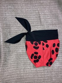 Vintage Red Black Spots Satin Bikini Sissy Panties Tie Swim Bottom Second Skin L