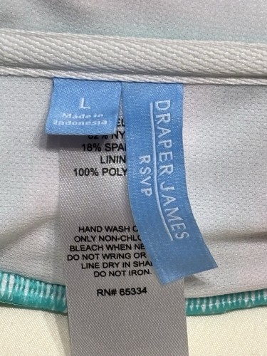 Draper James Bikini Swimsuit, Green/Pink Stripe, Halter Top, 2 Piece, Sz Lg, NWT - Picture 6 of 6