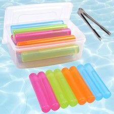 Reusable Ice Cube with Lid and Bin, 8 Pack Plastic Cubes 8 Pack, Sticks