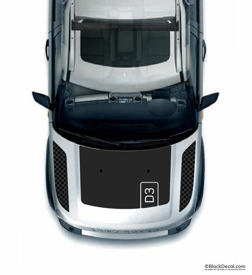 Комплект наклеек на капот + боковые панели для Land Rover LR3, LR4, виниловая графика с антибликовым покрытием - Изображение 3 из 4