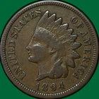 1894 Indian Head Cent Very Fine VF Coin #34005