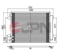 Kondensator Klimaanlage JPN 60C9142-JPN FüR VW Passat B7 362 Variant 365 B6 3C2