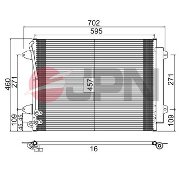 Kondensator Klimaanlage JPN 60C9142-JPN FüR VW Passat B7 362 Variant 365 B6 3C2-image