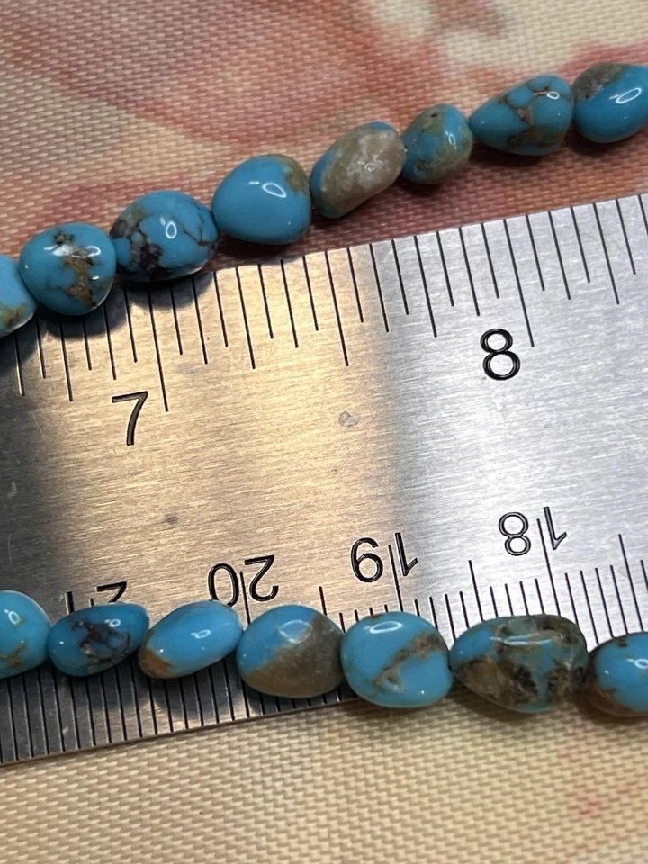 New With Tags Turquoise Beaded 20 Inch Necklace By Naomi Garcia 8-10mm Beads - Image 4 of 4