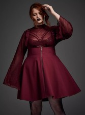 Torrid Nightfall Pinafore Dress ONLY Burgundy NWT New 0X