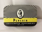 Vintage 1998 Penguin Caffeinated Peppermints Empty Hinged Container Tin