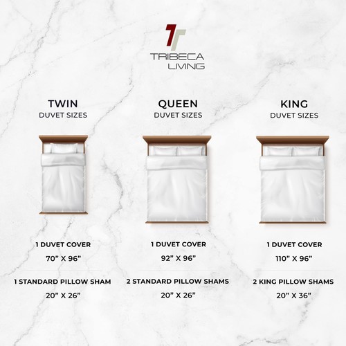 Tribeca Living VENICEDUVET Venice Velvet Oversized Solid Duvet Set, Twin, White - 第 2/6 張圖片