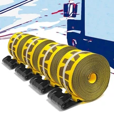 4x Kinedyne 423021 4"x30' Winch Strap 1021 Flat Hook 5400lb For Flatbed trailer