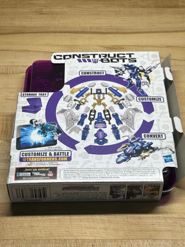 Soundwave Transformers Construct Bots Figure in Box  2013 Hasbro Elite Class - Image 4 of 4
