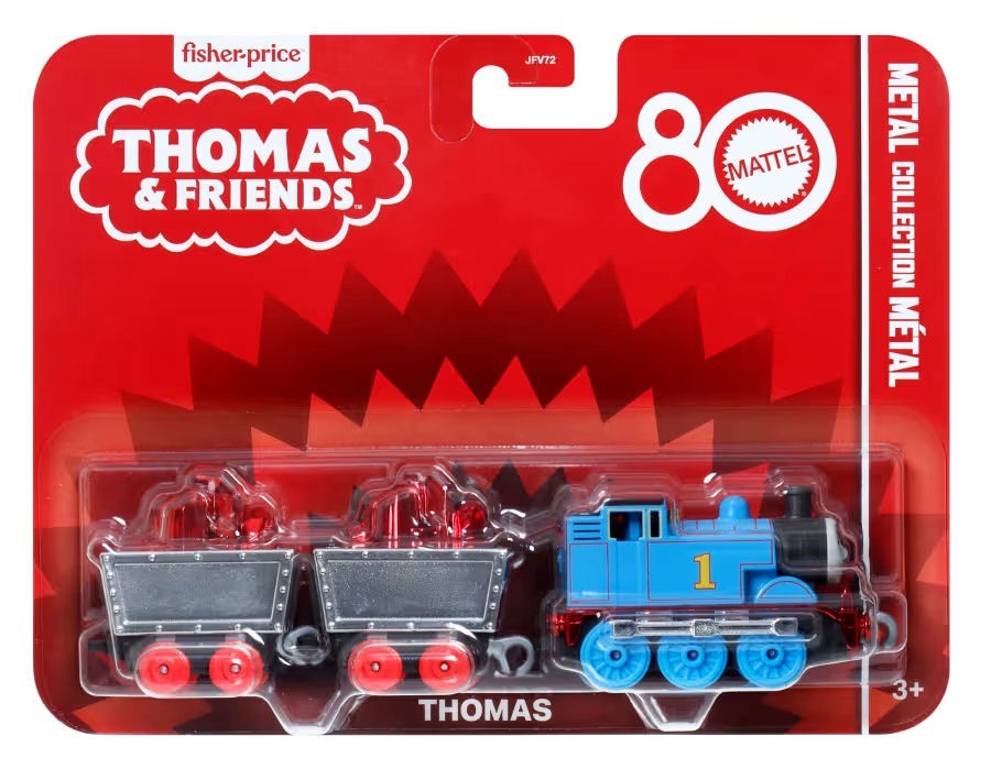 THOMAS様　ステンレス Thomas & Friends 80th Anniversary Push Along Lot of 4 James Henry