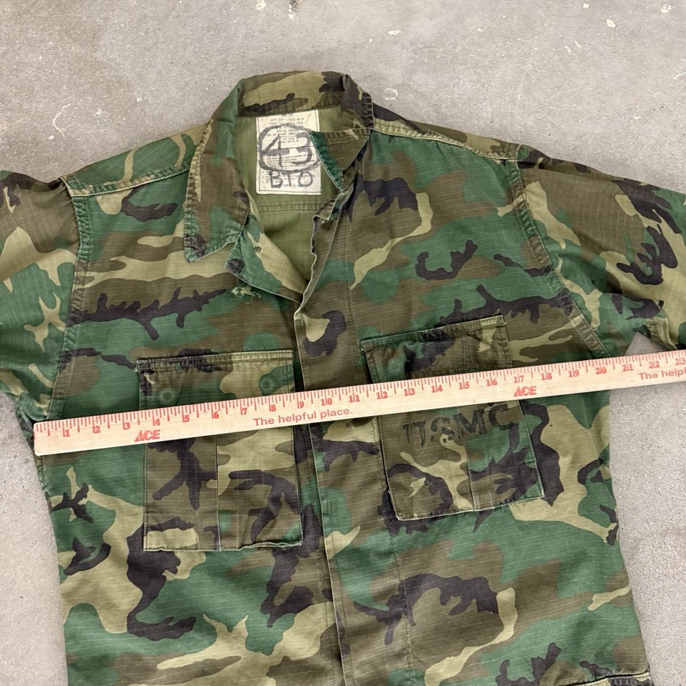 Vintage USMC ERDL Ripstop Camo Jungle Combat Jacket Shirt Small Long | eBay