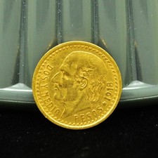 1918 Mexico 2 1/2 Pesos Gold Coin 2.50 KM#463