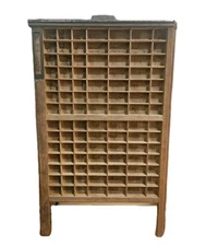 Vintage Ludlow Letterpress Pressboard Wood Printing Tray 98 Sections