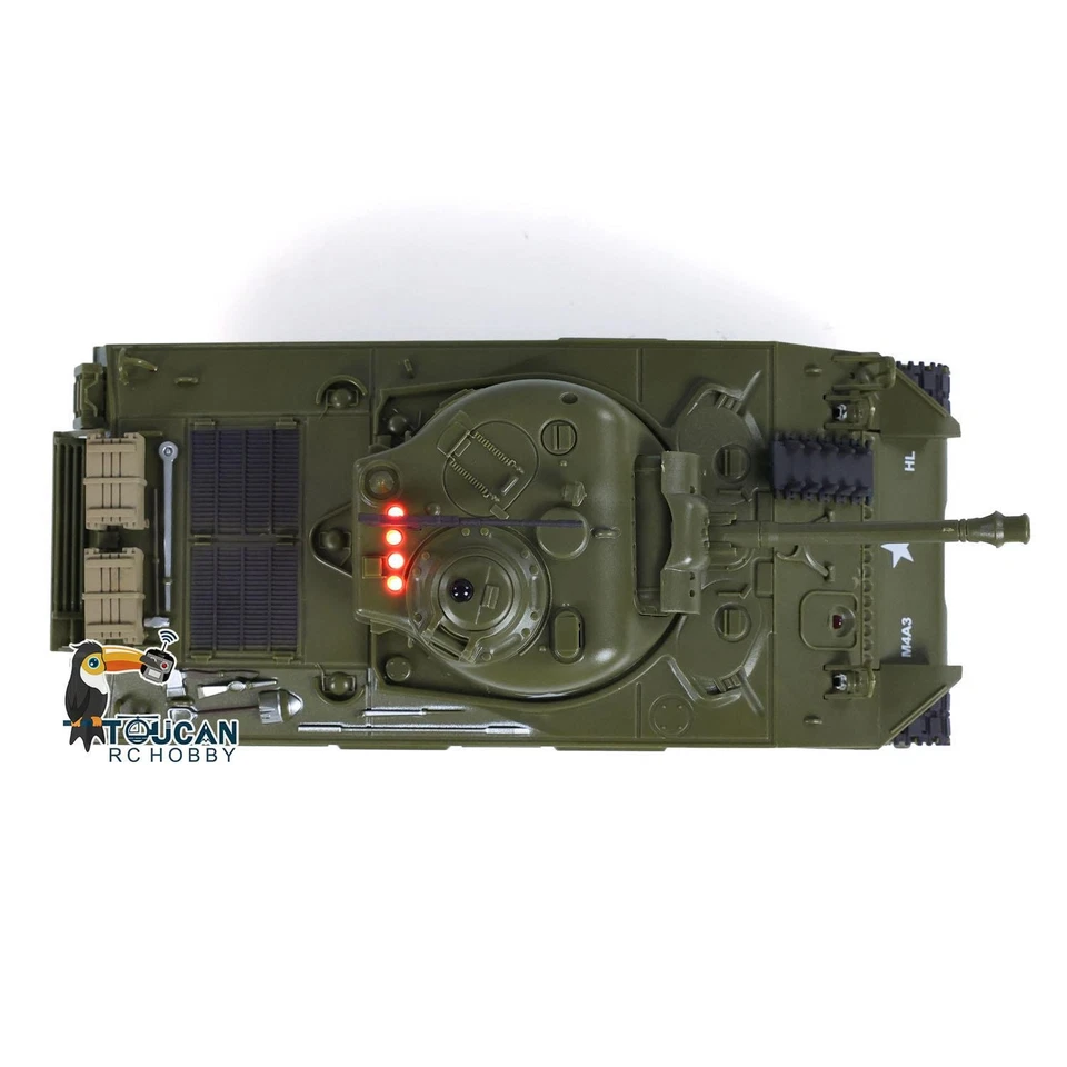 Hot Sale 1:30 Heng Long RC Battle Tank Sherman M4A3 2.4G Remote Control Tank - Image 4 of 4