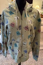 Amazon Essential Star Wars Green Adult Size Large Fleece Pullover Hoodie