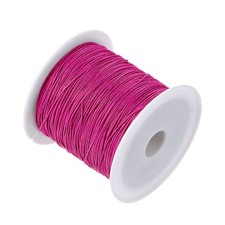 Nylon Knotting Cord 0.6mm 50 Yards for DIY Craft Rose Red