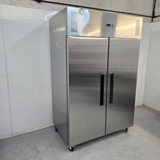 Upright Freezer Double 2 Door Forced Air Stainless 1200L Commercial Kitchen P...