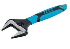 OX Tools Pro Ultra-Wide Jaw Adjustable Wrench 200mm 8" Tight Access.New