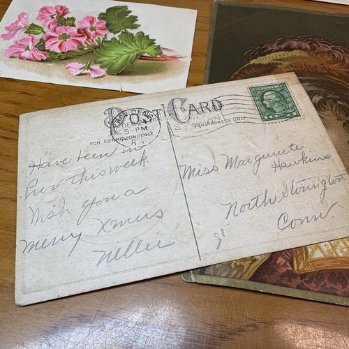 Antique & Vintage Postcards Lot 8 pcs Crafting Floral Victorian Calling Card - Picture 2 of 8