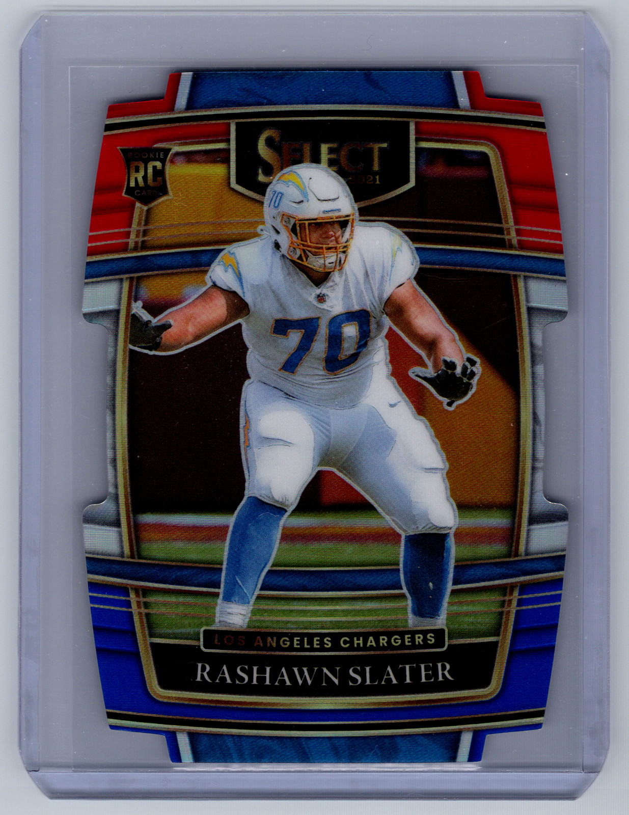 Rashawn Slater Panini Select #86 Die-Cut Red/Blue