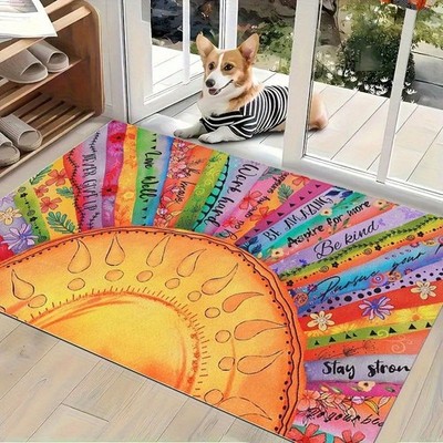 Indoor Entrance Welcome Mat Be Kind Pursue Your Passion Inspirational Decor