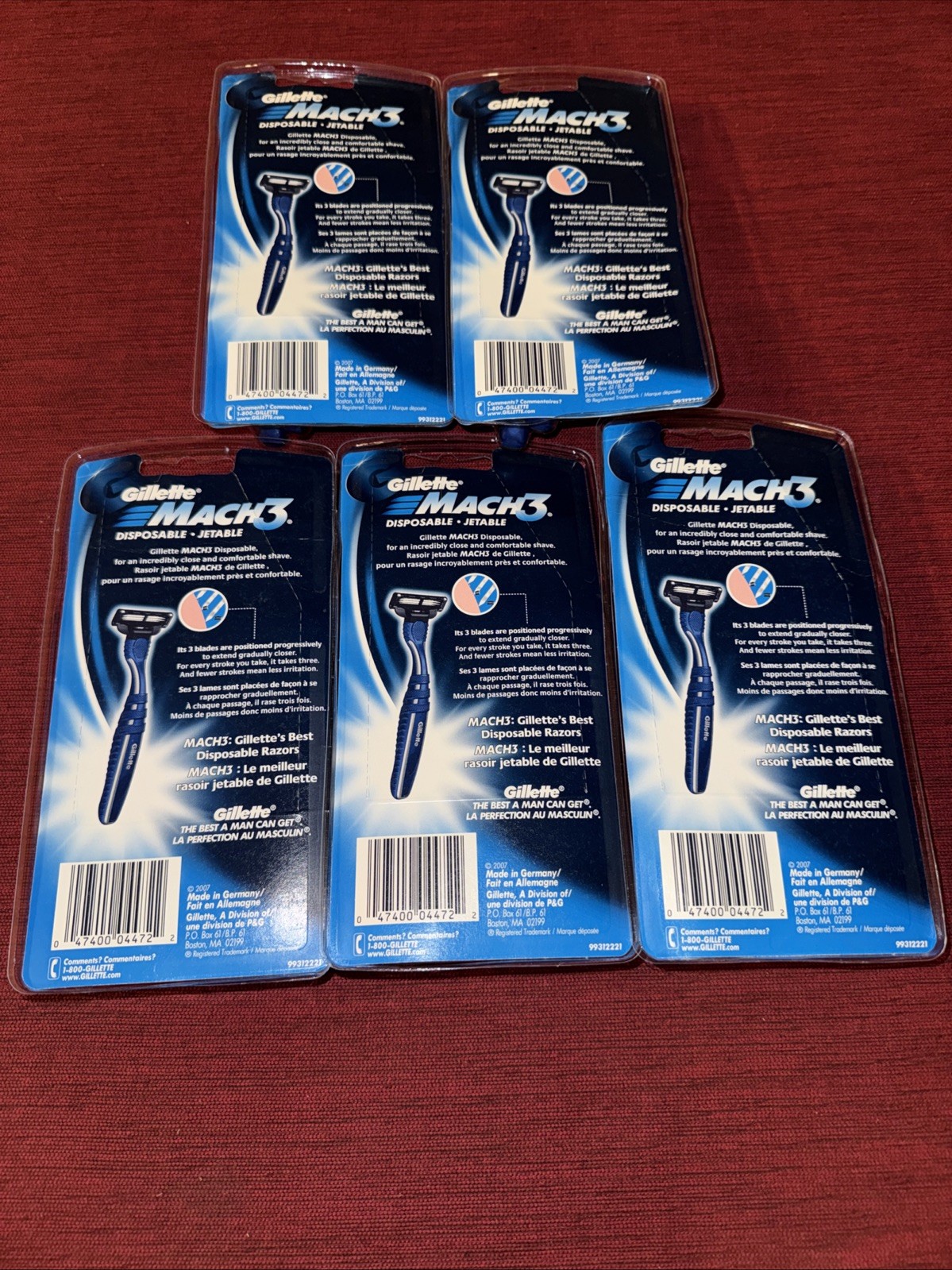 Mach 5 Razor Saudi Gillette Mach 3 Razor. Pack of 5. 3 Razors in each pack. Brand New with ...