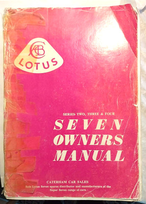 Lotus Seven Owners Manual By Caterham Car Sales