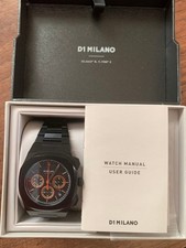 D1 Milano Chronograph Watch Black Dial Waterproof Used