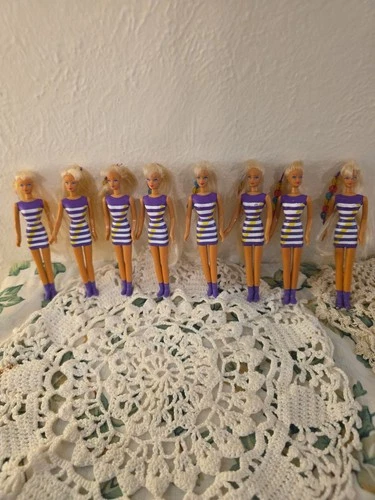 Vintage 1999 Mcdonalds Happy Meal Barbie Doll Minature Of Bead Blast Barbie