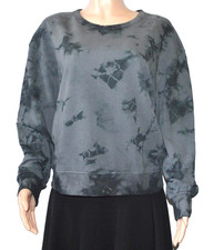 Member's Mark Women's Tie Dye Lightweight Sweatshirt Black/Gray Size XL
