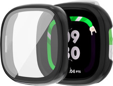 Compatible with Fitbit Ace LTE Screen Protector, 2 Pack Bumper Case with Tempere