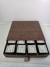 Lot Of 16 Vintage Empty Bell  Howell Slide Cube Case Cartridges  Organizer Box