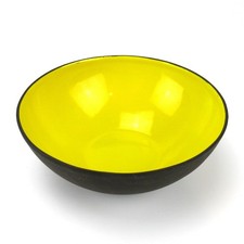 KRENIT Metall Schale emailliert Herbert Krenchel Torben Orskov 50er Jahre Gelb