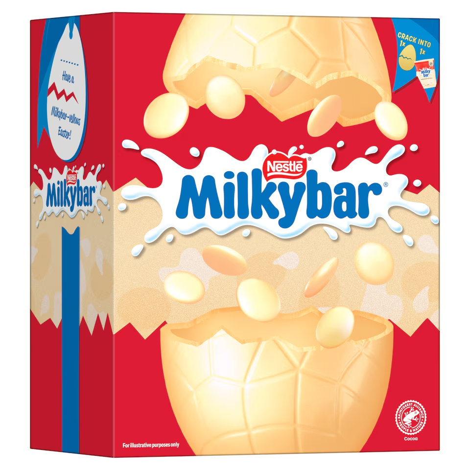 Milkybar White Chocolate Easter Egg 180g, Creamy White Chocolate Egg