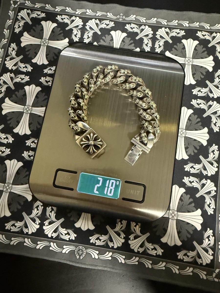 Chrome Hearts Fancy Link LARGE Plus Box ID Bracelet | eBay