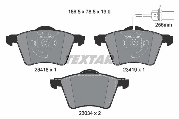 Bremsscheiben-BremsbeläGe-Kit Textar 2341801 Ford 1151377 Ford 1201124-image