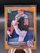 2025 Bowman Draft #BDC-137 Travis Sykora True Orange Refractor /25 Nationals
