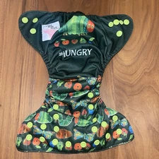 RARE Little Miss Ellie & Company Cloth Diaper Newborn VERY HUNGRY CATERPILLAR ✨