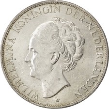 [#32475] Nederland, Wilhelmina I, 2-1/2 Gulden, 1938, Zilver, PR, KM:165