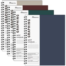 Graph Paper Notebook Spiral Notebook 8.5" x 11"-4 Pack Grid Paper Notebook Gr...