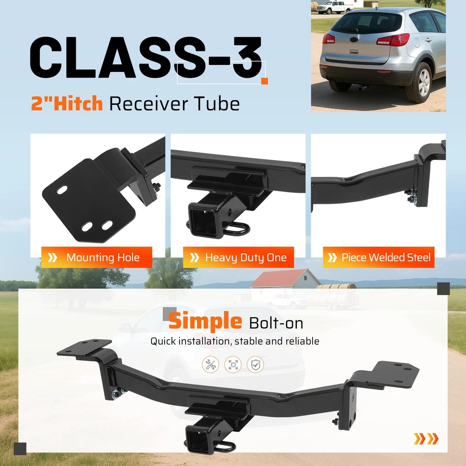 Class 3 Tow Trailer Hitch For Kia Sportage 2005-2010/ Hyundai Tucson 2005-2009 Foto 4 de 4