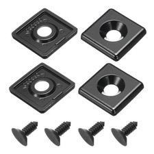 4Pcs 4040 EU Standard T-Slot 9mm Dia. Aluminum Extrusion End Cap 40x40mm, Black